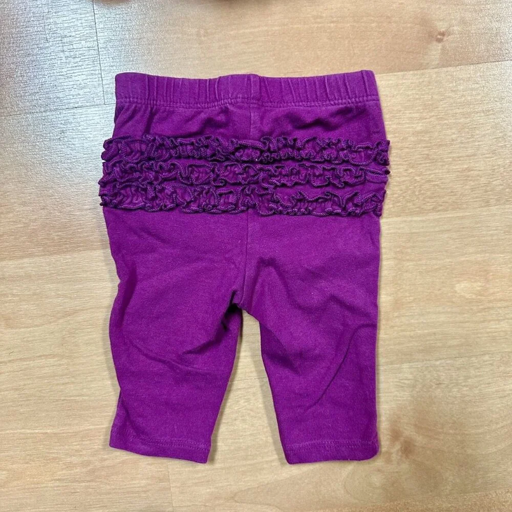 Old Navy Baby Girl 2-Piece Purple & Pink Plaid Outfit Size 0-3M